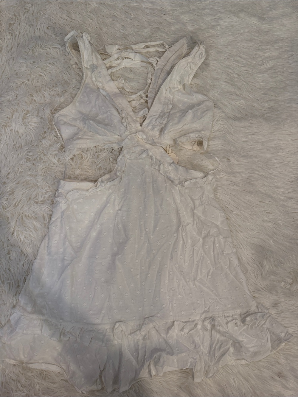 Altar'd State White Eyelet Mini Dress